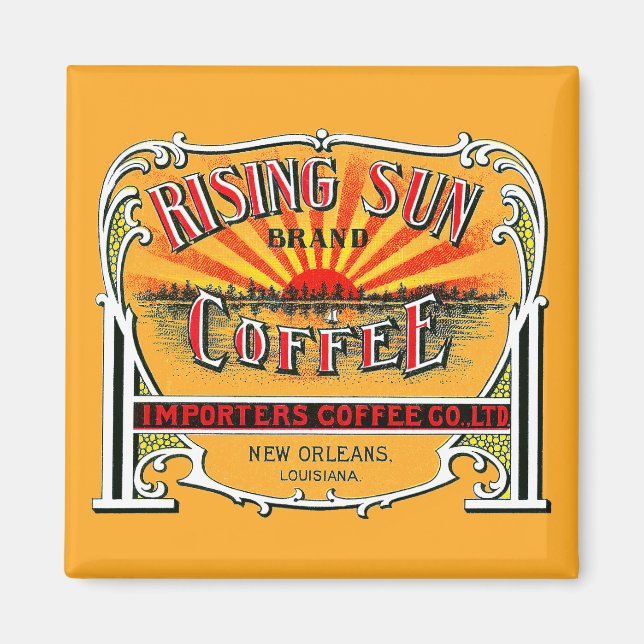 Rising Sun Coffee Magnet (Front)