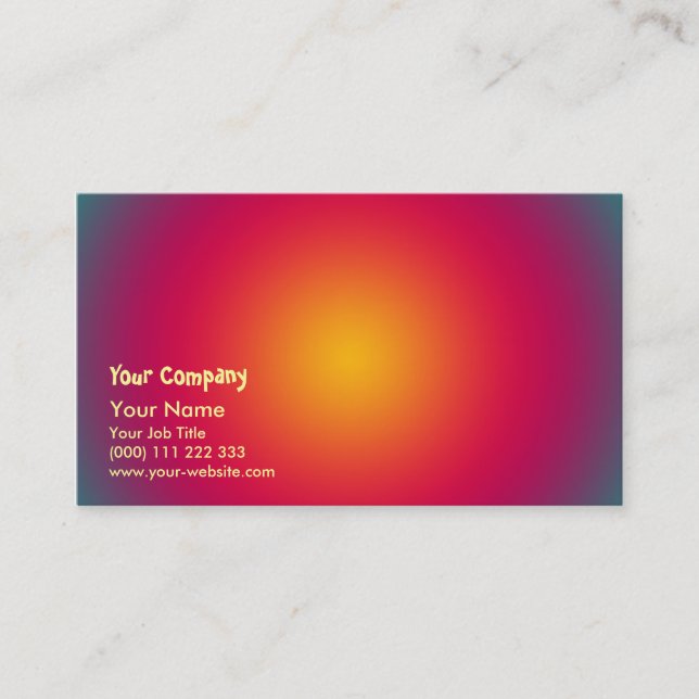 Rising Sun colour harmony Business Card (Front)