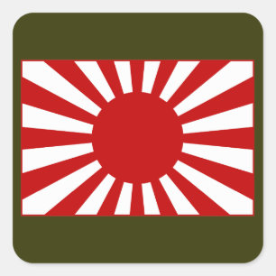 Rising Sun Flag 3 Square Sticker