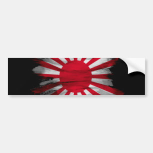 Rising Sun flag brush stroke, national flag Bumper Sticker