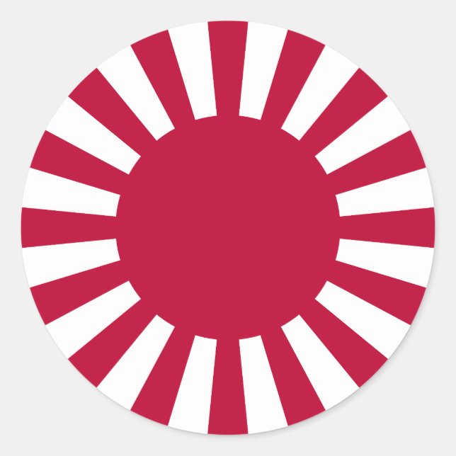 Rising Sun Flag Classic Round Sticker (Front)