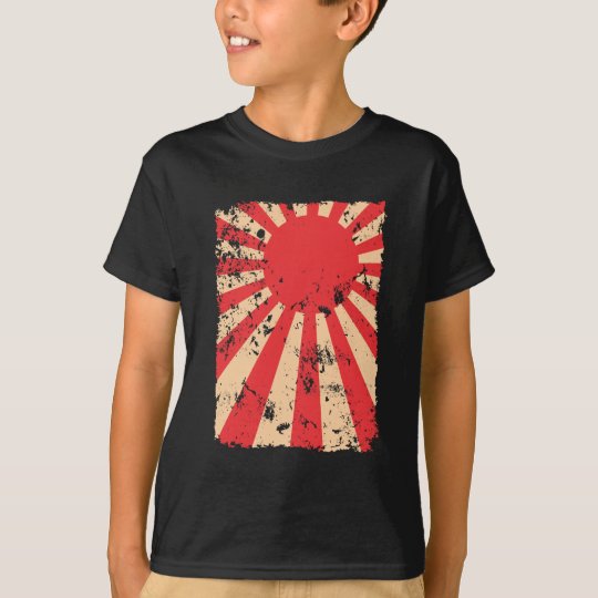 Rising Sun Flag Distressed Look Japan Gift T-Shirt | Zazzle.co.uk