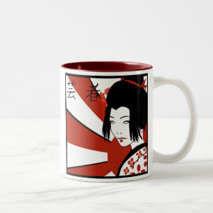 Rising Sun Geisha Mug