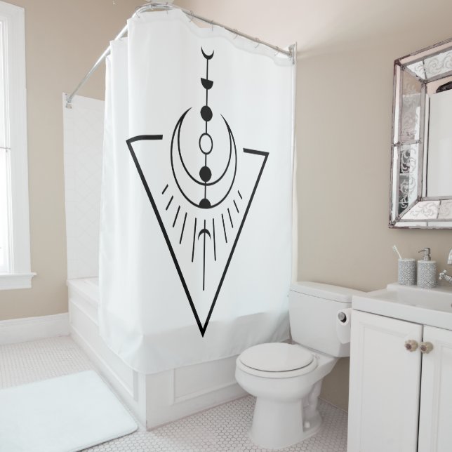 rising sun moon phases shower curtain (In Situ)