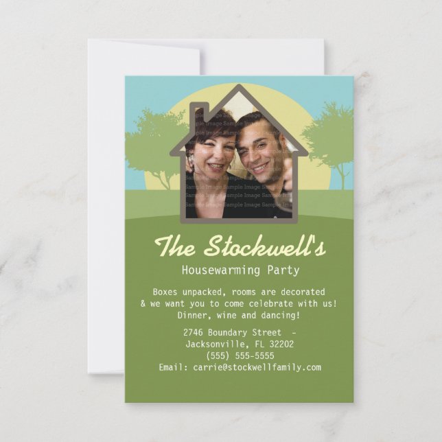 Rising Sun Photo Template Housewarming Party (Front)