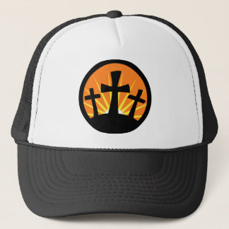 Rising Sun - Three Crosses Trucker Hat