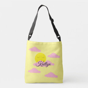 Rising Sun with Pink Clouds:  Yellow   Crossbody Bag