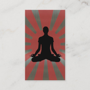 Rising Sun Yoga #4 aluminium style Business Card