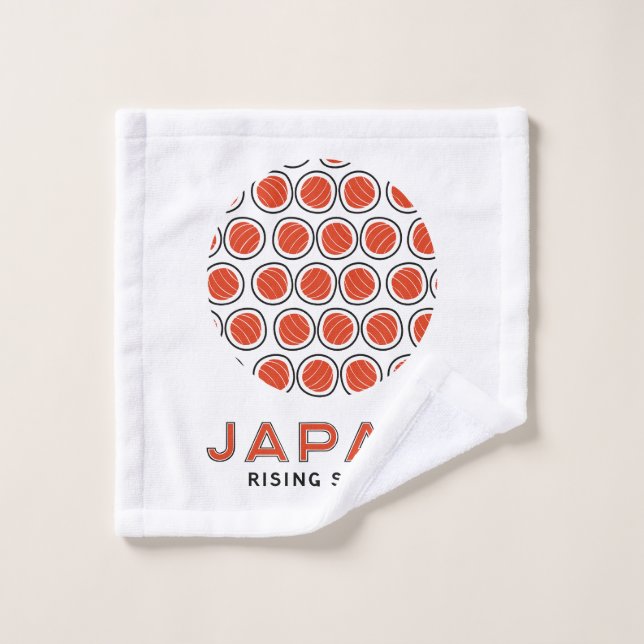 Rising Sushi Bath Towel Set (Wash Cloth)