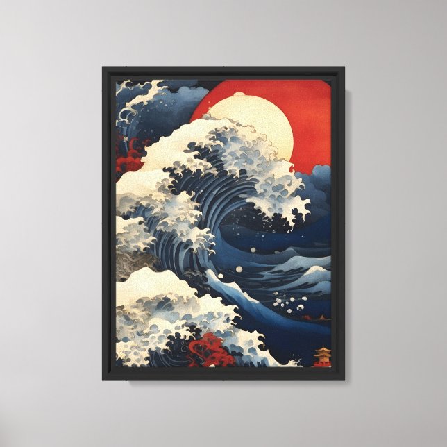 Rising Wave Canvas Print (Front)