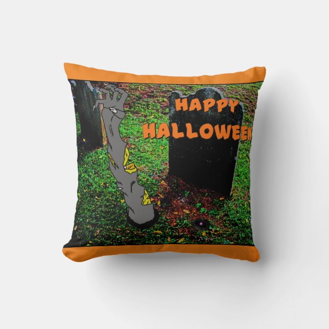 Rising Zombie throw pillow (Front)