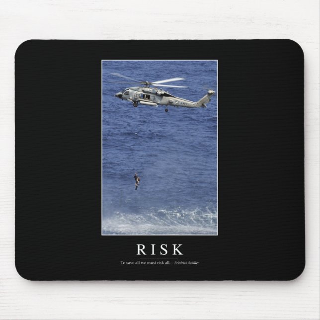 Risk: Inspirational Quote 1 Mouse Mat (Front)