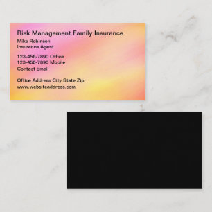 Risk Management Insurance Business Card New