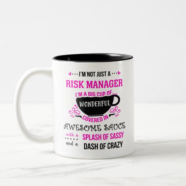 Risk Manager Wonderful Awesome Sassy  Two-Tone Coffee Mug (Left)