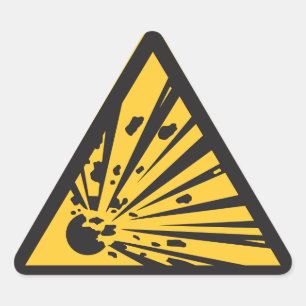 RISK OF EXPLOSION TRIANGLE STICKER