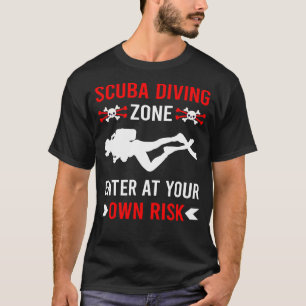 Risk Zone Scuba Diving Diver T-Shirt