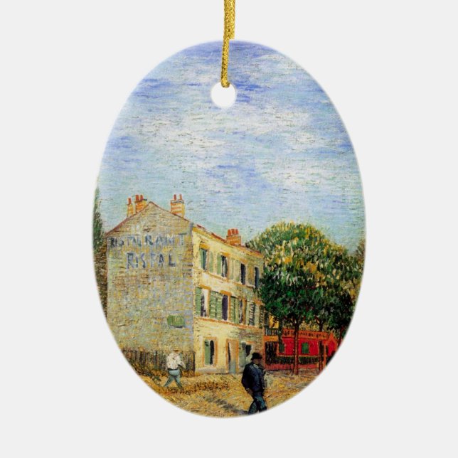 Rispal Restaurant at Asnieres by Vincent van Gogh Ceramic Tree Decoration (Front)