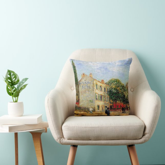 Rispal Restaurant at Asnieres by Vincent van Gogh Cushion (Chair)