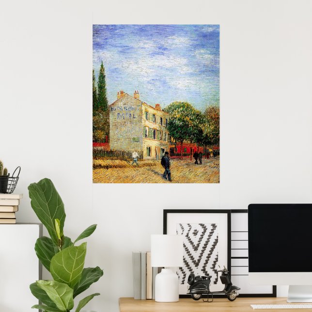 Rispal Restaurant at Asnieres by Vincent van Gogh Poster (Home Office)