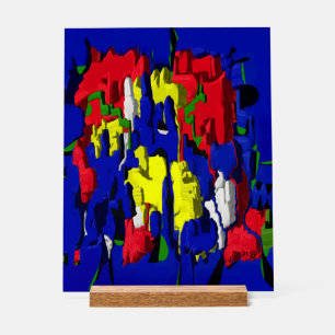 Risse im Blau, abstrakt Acrylic Sign