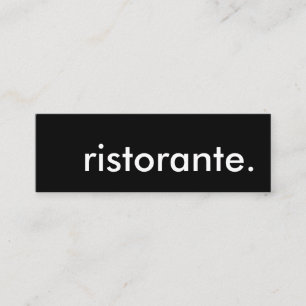 ristorante. mini business card