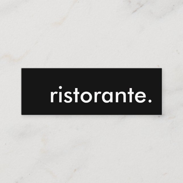 ristorante. mini business card (Front)