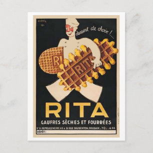 Rita Biscuits Vintage Ad Postcard