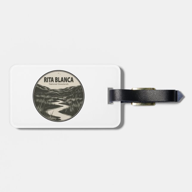Rita Blanca National Grasslands Stream Luggage Tag (Back Horizontal)