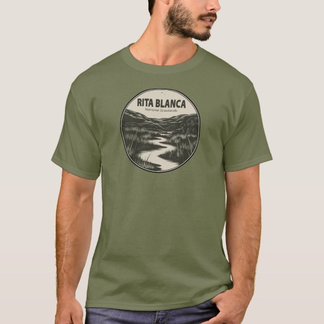 Rita Blanca National Grasslands Stream T-Shirt (Front)
