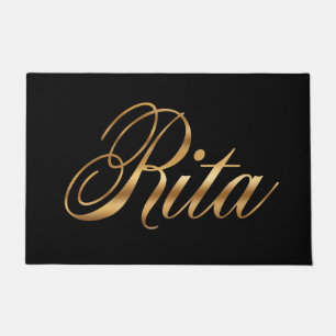 Rita gold Design Lettering Türmatte Doormat