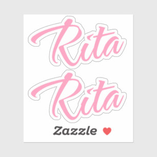 Rita name pink cursive x2