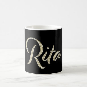 Rita white gold Handwriting Tasse Kaffeetasse Coffee Mug