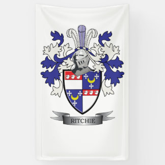 Ritchie Family Crest Coat of Arms Banner