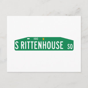 Rittenhouse Square, Philadelphia, PA Street Sign Postcard