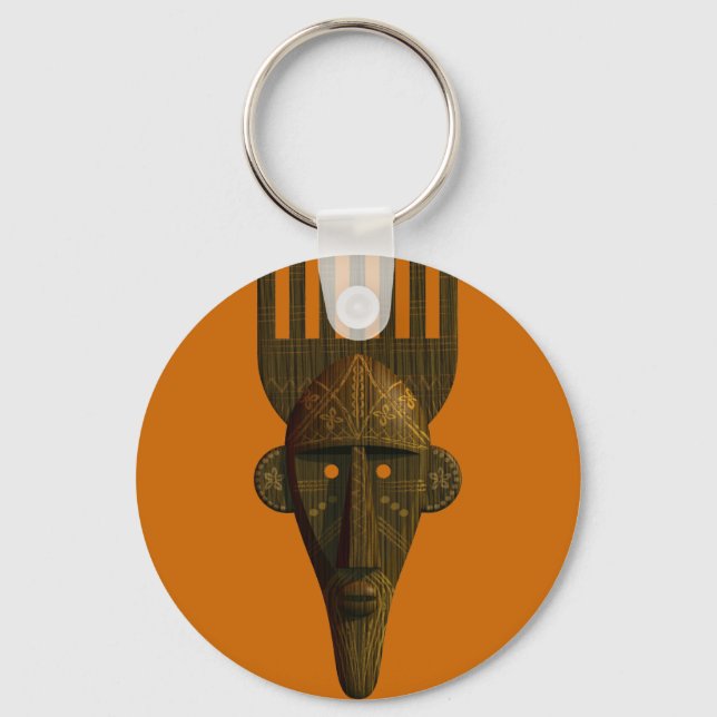 Ritual African Mask Keychain (Front)