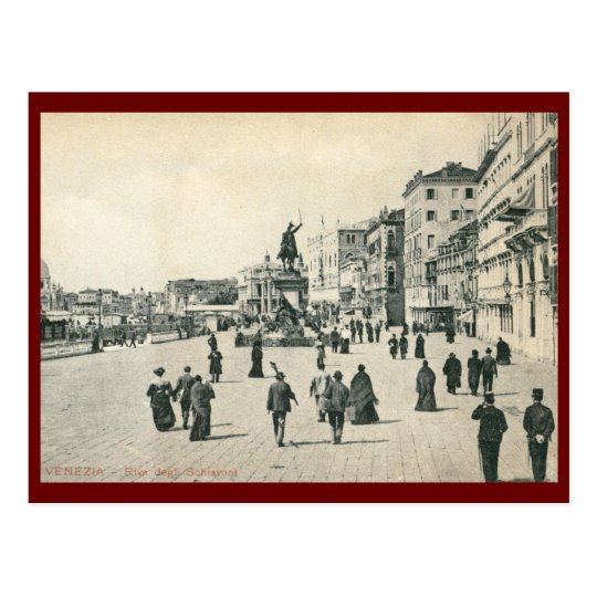 Riva degli Schiavoni, Venice Vintage Postcard