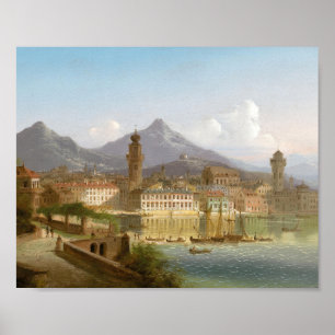 Riva on Lake Garda Johann Wilhelm Jankowsky Poster