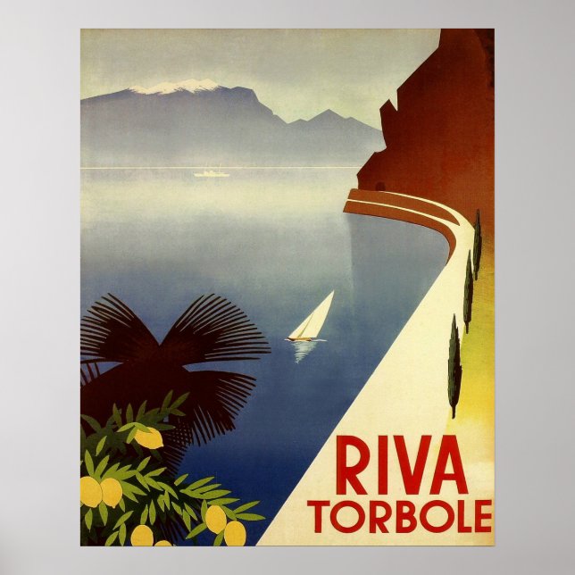 Riva Torbole, Lake Garda, Italy, Italian riviera Poster (Front)
