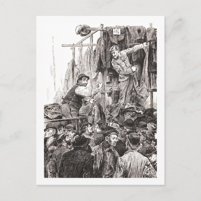 Rival Dealers In Petticoat Lane Postcard (Front)