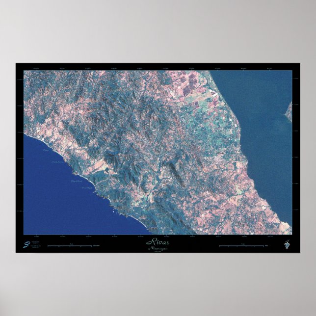 Rivas, Nicaragua satellite poster (Front)