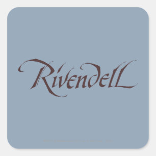 Rivendell Name Solid Square Sticker