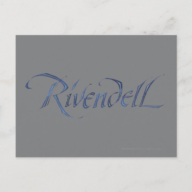 Rivendell Name Textured Postcard (Front)
