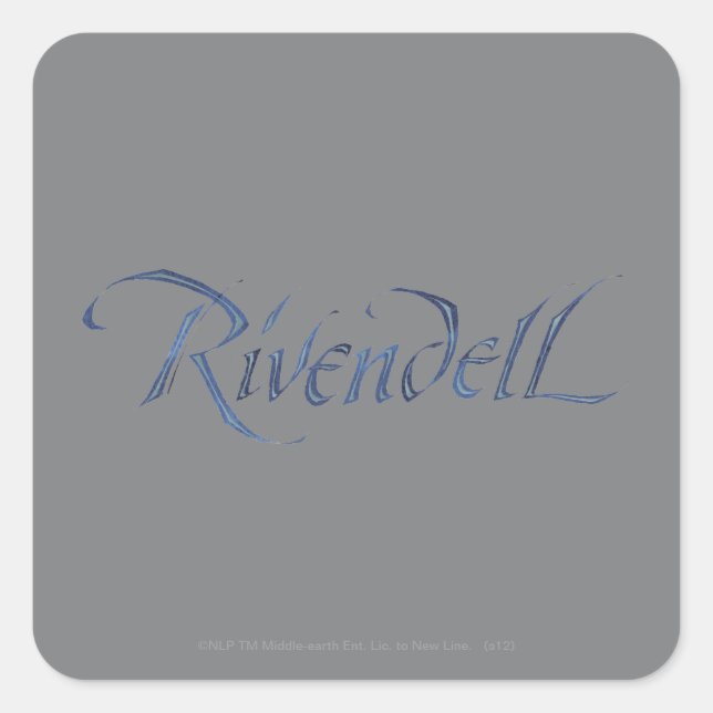 Rivendell Name Textured Square Sticker (Front)