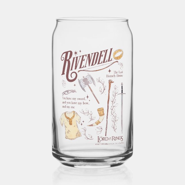 RIVENDELL™ Watercolor Collage Graphic Can Glass (Front)