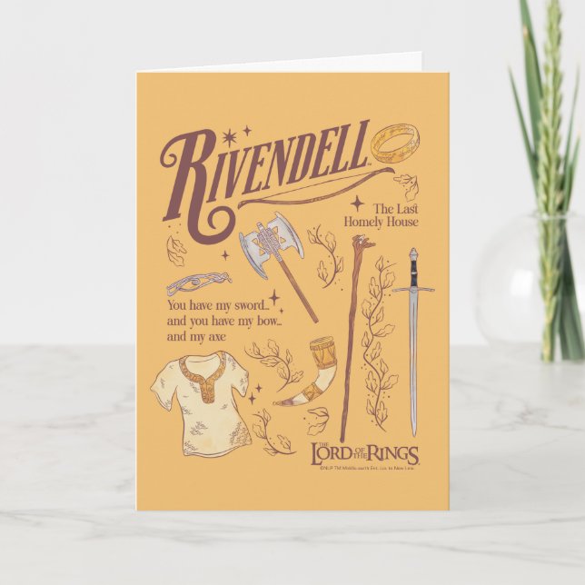 RIVENDELL™ Watercolor Collage Graphic Card (Front)