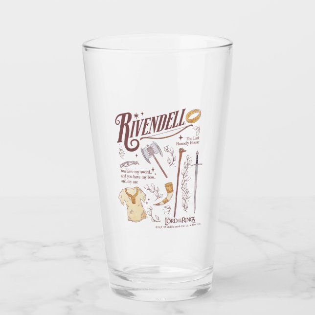 RIVENDELL™ Watercolor Collage Graphic Glass (Front)