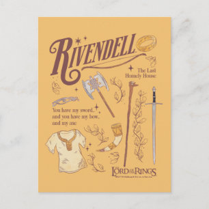 RIVENDELL™ Watercolor Collage Graphic Postcard