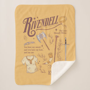RIVENDELL™ Watercolor Collage Graphic Sherpa Blanket