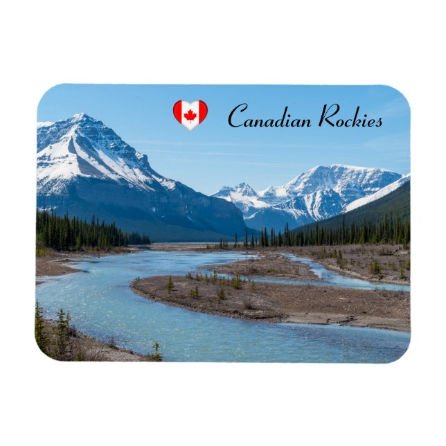 River along Icefields Parkway Highway 93 - Canada Magnet (Horizontal)