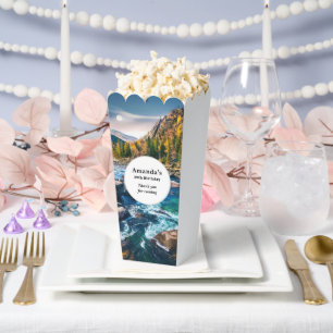River and Mountains Scenic Birthday Thank You Favour Box
